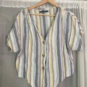Abercrombie & Fitch Multicolor Striped Button-Down Shirt